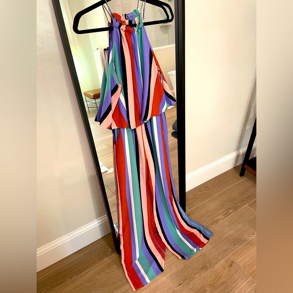 Striped jumpsuit